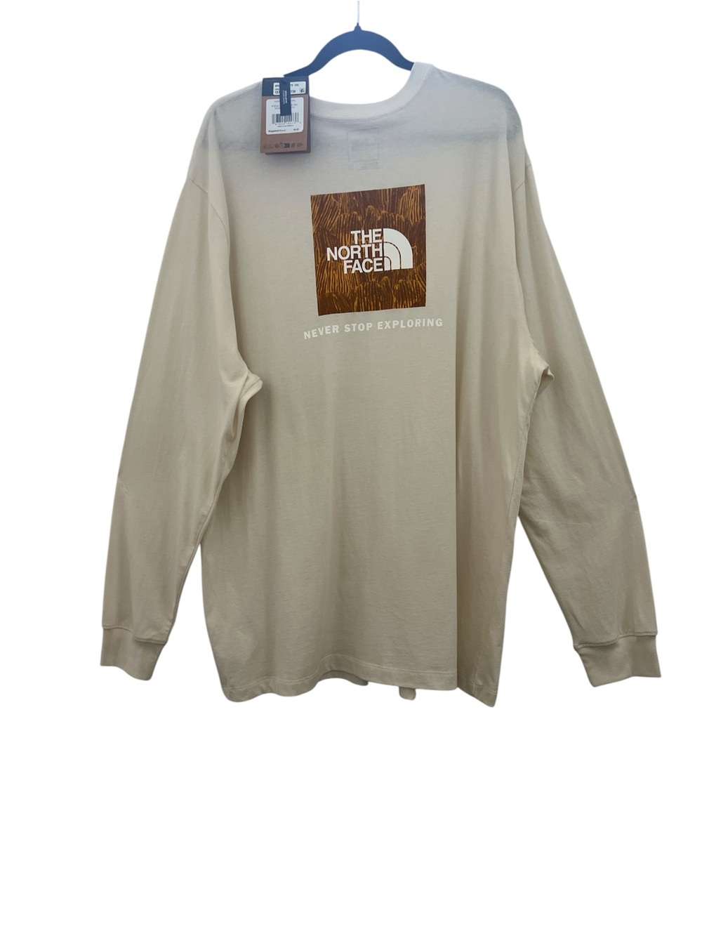 The North Face Men’s XXL Long Sleeve Graphic Shirt Cream NWT - Picture 7 of 8